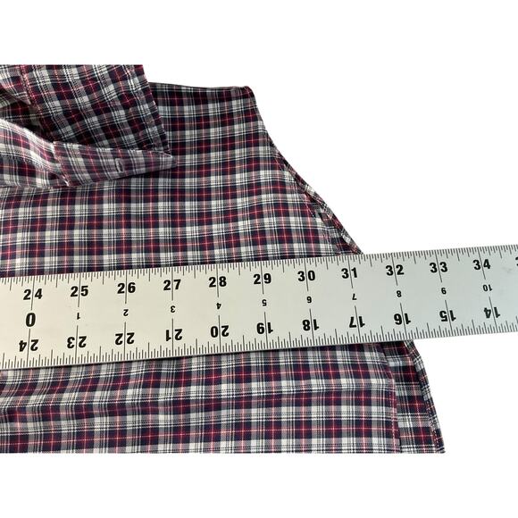 Duluth Trading Co. Mens XL Red White Plaid Shirt Trim Fit Collar Long Sleeves - Picture 5 of 12